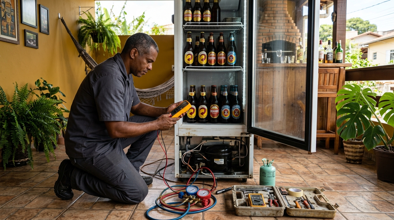 Conserto de placa eletrônica de cervejeira em Botujuru, Mogi das Cruzes‑SP